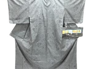 窪田織物製　寺院風景模様織り出し本場泥大島紬着物(9マルキ)